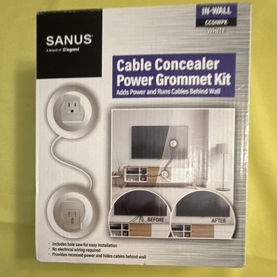 SANUS Cable Concealer Recessed Power Kit Mount TV On the Wall