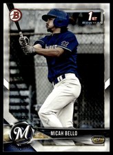 2018 Bowman Draft Micah Bello Milwaukee Brewers #BD-111
