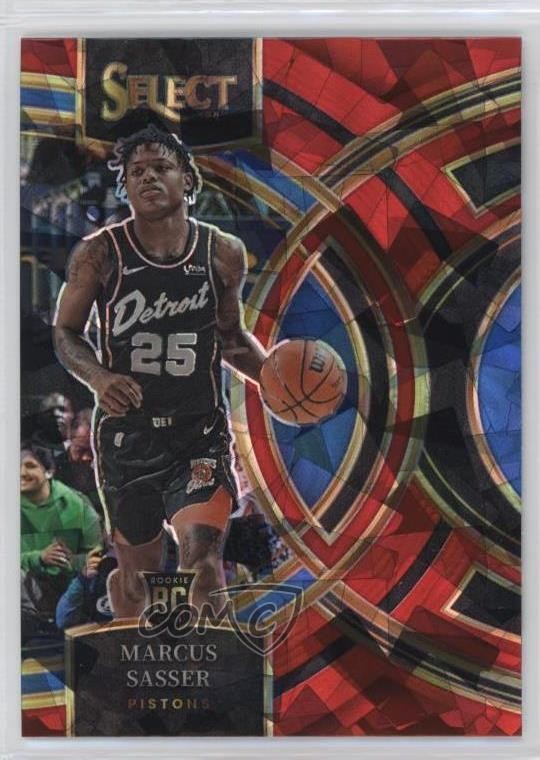 2023-24 Select Premier Level Red Cracked Ice Prizm Marcus Sasser Rookie RC 19b4