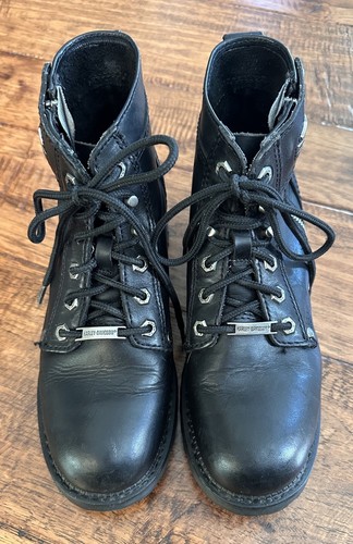 Harley Davidson Motorcycles Ladies Leather Boots Size 8.5 M - Picture 3 of 10