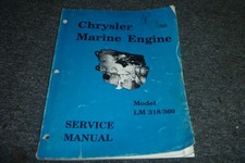 Chrysler Lm318 Lm360 Bw Marine Engine Shop Service Repair Manual Xz