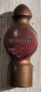 BERYLCO 2LB H57BECU Beryllium Copper BALL PEEN HAMMER Head Gas Line USED
