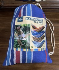 NEW Bliss Hammock in a Bag – Blue Stripe – 220lb Capacity Easy Set Up, Portable