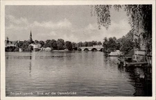 Dammbrucke Berlin Kopienick Germany vintage postcard t892