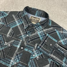 Wrangler Retro Premium Pearl Snap Shirt Mens XL Western Cowboy Long Sleeve