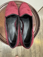 Ann Taylor LOFT Outlet burgundy velvet loafers 6m classic designer old money EUC
