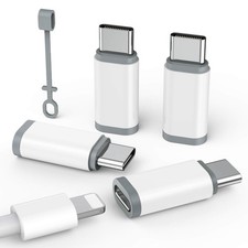 4 Pack Lightning to USB C Adapter for iPhone 15/16/17 Pro Max/Plus,Samsung S2...