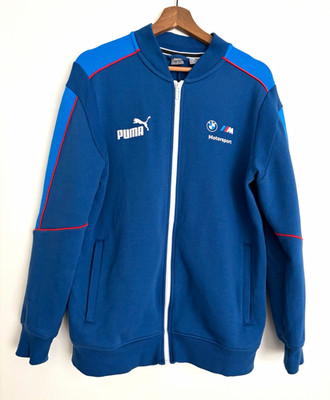 PUMA BMW M Motorsport Trainingsjacke Blau Gr. M Reißverschluss Stehkragen