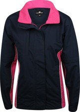 Weather Company Microfiber Navy/Pink/Light Grey Rainwear Women S