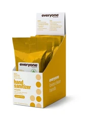 Everyone Hand Sanitizer Wipes, 15 Wipes (Pack of 6), Coconut and Lemon