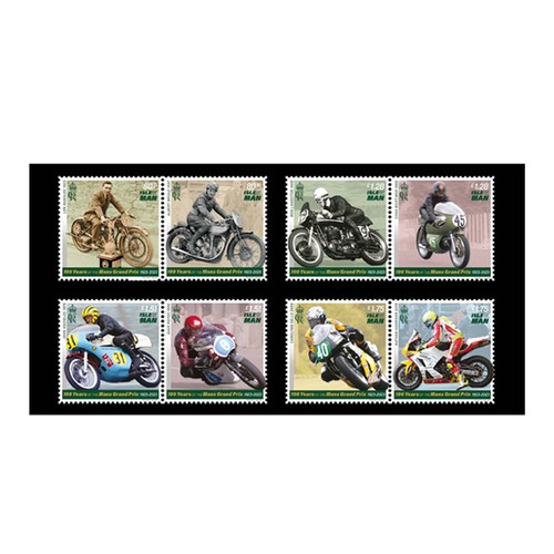 Celebrating 100 Years of the Manx Grand Prix 8 Stamps Set Presentation Pack 2023 - Picture 2 of 4