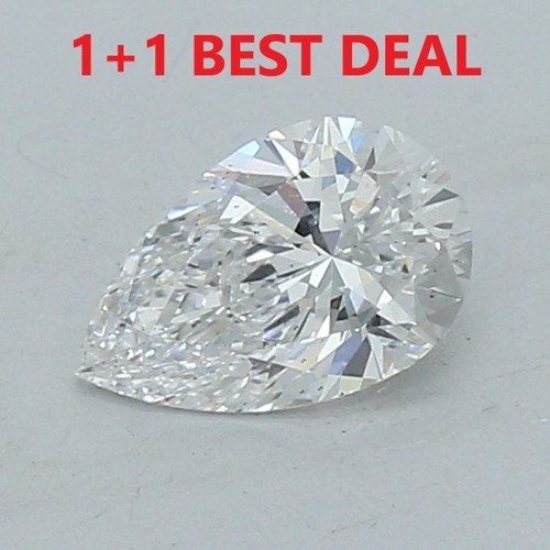 2.00 TCW PEAR Cut IGI Certified Lab Grown CVD Diamond D Color VS1 Clarity 2 PCS