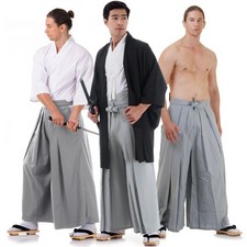 Set kimono samurai giapponese kendo gi hakama pantaloni haori giacca aikido cosplay costume