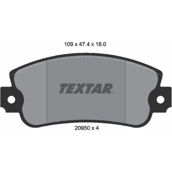 Textar 2095005 Bremsbelagsatz FüR Seat Fiat Lancia Autobianchi Uno Panda Ritmo-image