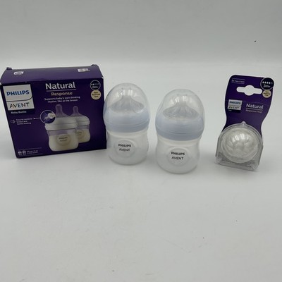 Philips AVENT Set/2xSauger mit Anti-Koliken und 2x Nuckelflaschen/Babyflaschen