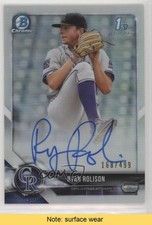 2018 Bowman Draft Chrome Pick Refractor /499 Ryan Rolison #CDA-RR Auto READ 0c6