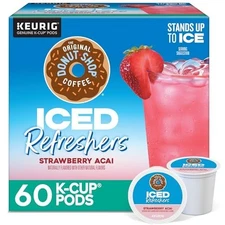 The Original Donut Shop Iced Refreshers,Strawberry Açaí Flavor, 60 Ct,6 Pk of 10