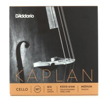 D'Addario Kaplan Cello Single A String, 4/4 Scale, Medium Tension