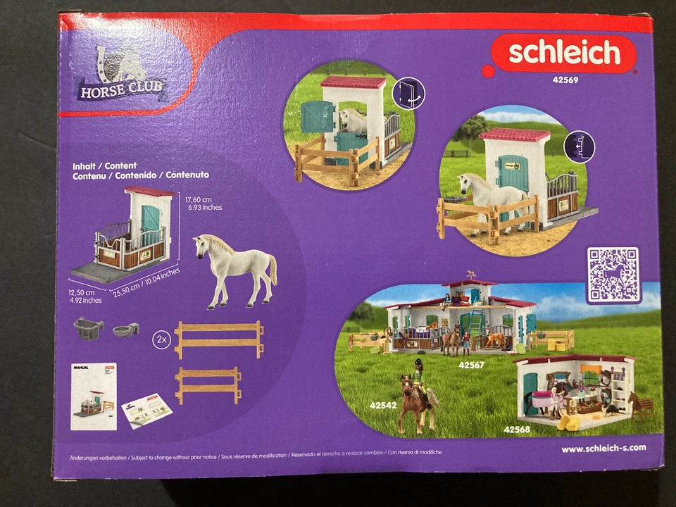 NUEVO SCHLEICH Club de Caballos Puesto de Caballos Extensión Juguete Juego, Multicolor (42569) Foto 2 de 3