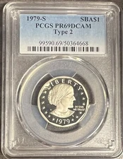 1979 S Susan B Anthony Dollar Type 2 PCGS PR69DCAM