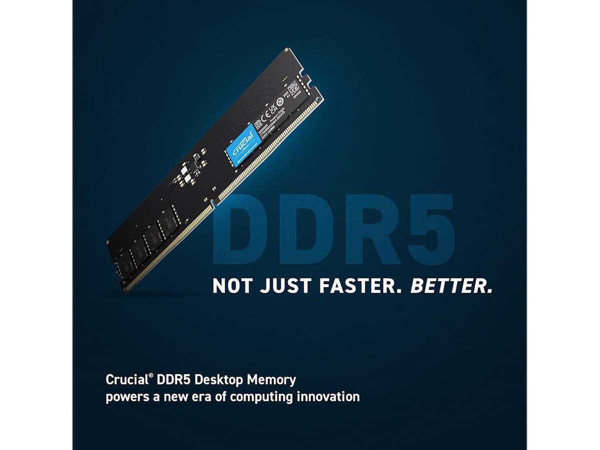 Crucial 32GB (2 x 16GB) DDR5 5600 (PC5 44800) Desktop Memory
