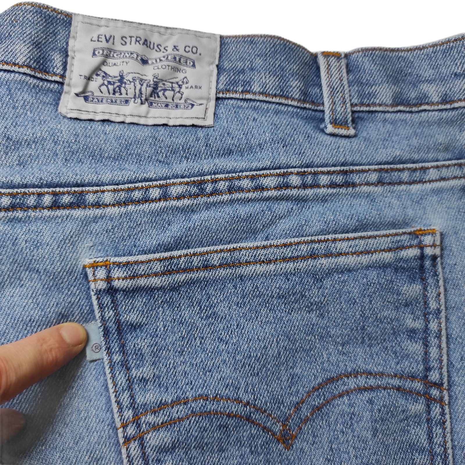 Vintage Late 80s Levis Mens 530 42x30 Relaxed Fit Jeans Silver Tab Blank R USA