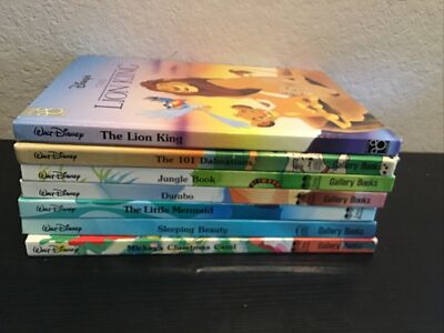 Lot of 7 Walt Disney Gallery Hardcovers Lion King, Dumbo, Jungle Book, Sleeping