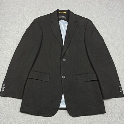 Digel Herren Jacke Blazer Sakko Eu 46 UK 36R Schwarz 12% Leinen Sport Karriere