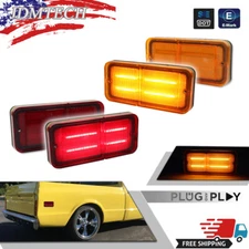 For 68-72 Chevy GMC Truck Pickup Front Amber Rear Red Side Marker LED Light Lamp