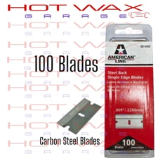 Single Edge Razor Blades .009 Steel Back American Line Carbon Steel 100 blades 