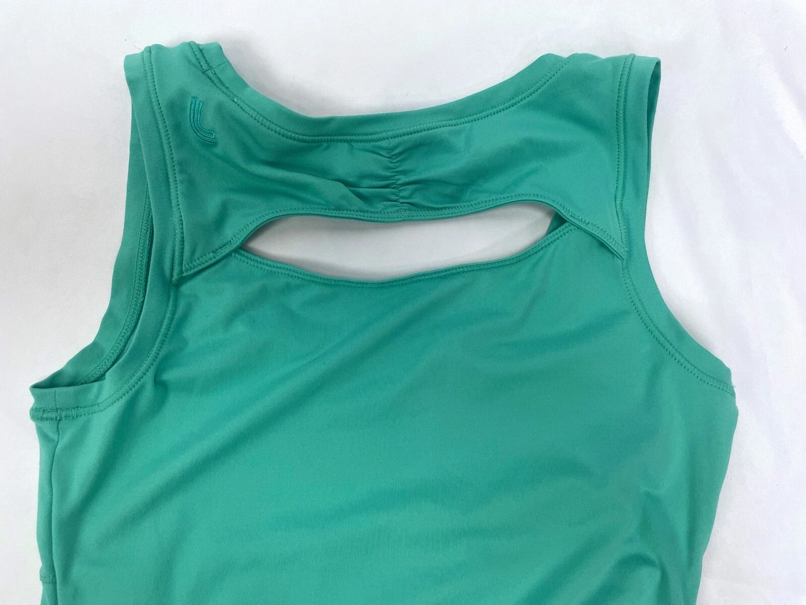 lole athletic sleeveless asymmetrical peek-a-boo back tank-top