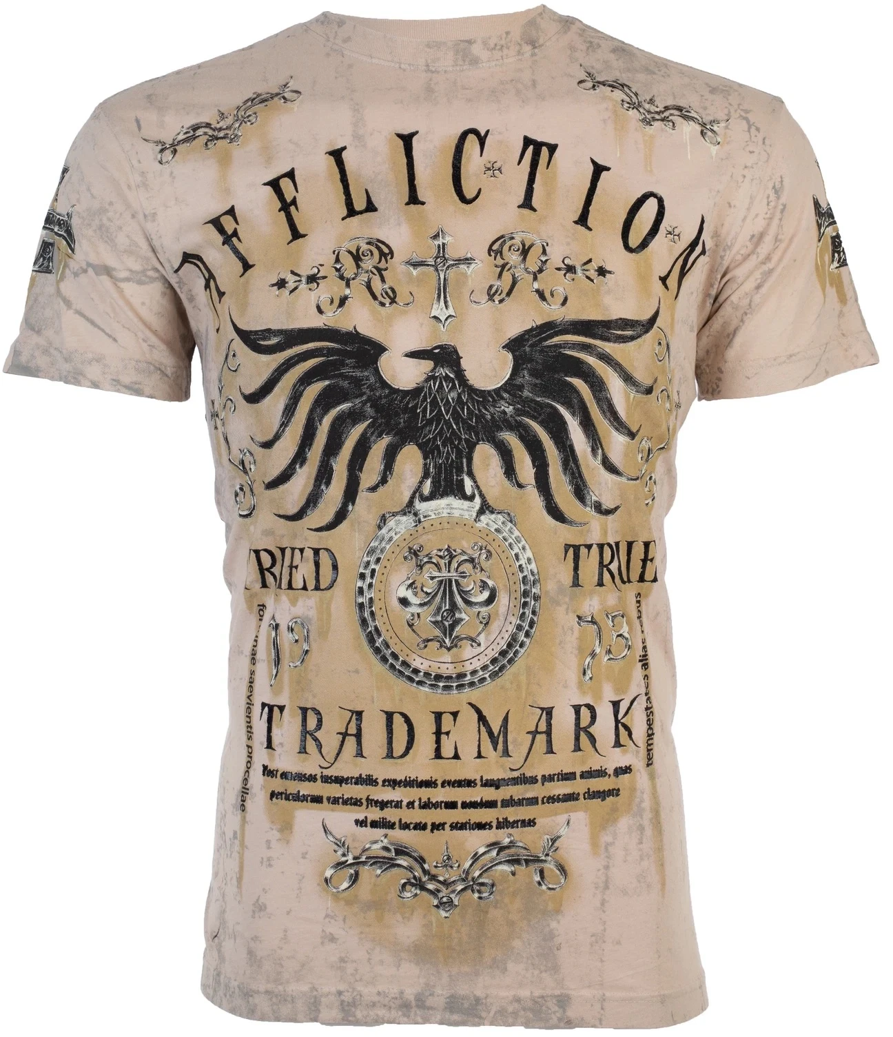 Affliction Men's T-Shirt TRIED Eagle SAND TOBACCO WASH Tattoo Biker S-3XL $58
Opens in a new window