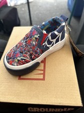 Marvel Spider-Man Slip On Sneakers Size 5C NEW In Box, GROUND UP Blue/Red