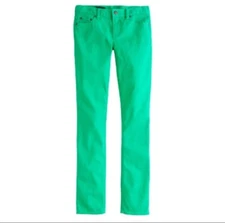 J. CREW Matchstick 36075 Green Skinny Jeans Sz 25 NWT 
