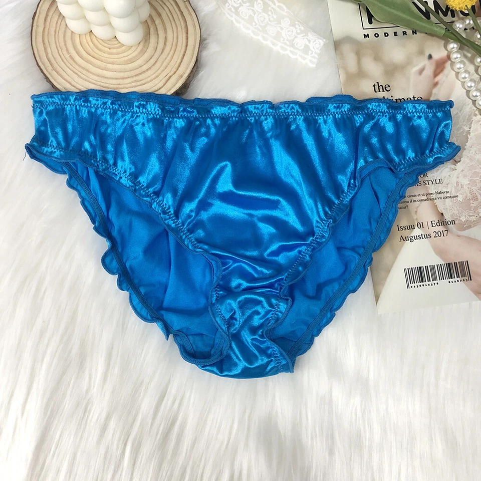 Lot Pack Of 5 Sexy Women Satin Panties Briefs Underwear Nylon High Cut Lingeries - Image 4 of 4