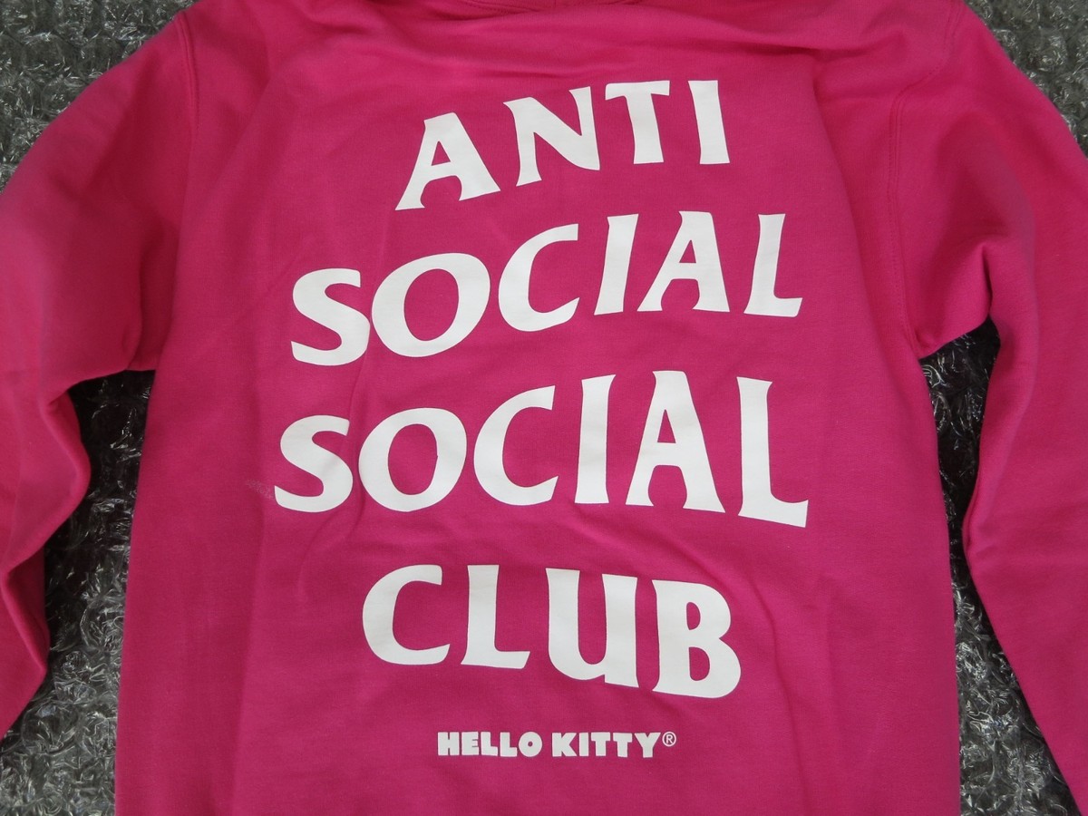 ASSC X Hello Kitty Hoodie Hot Pink Size Small Anti Social ASSC X Hello Kitty Hoodie Hot Pink Size Small Anti Social