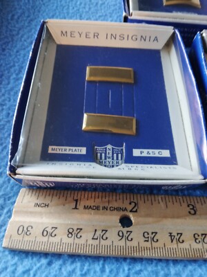 PAIR OF MEYER - VIETNAM ERA NAVY & MARINE 2nd LIEUTENANT BARS 