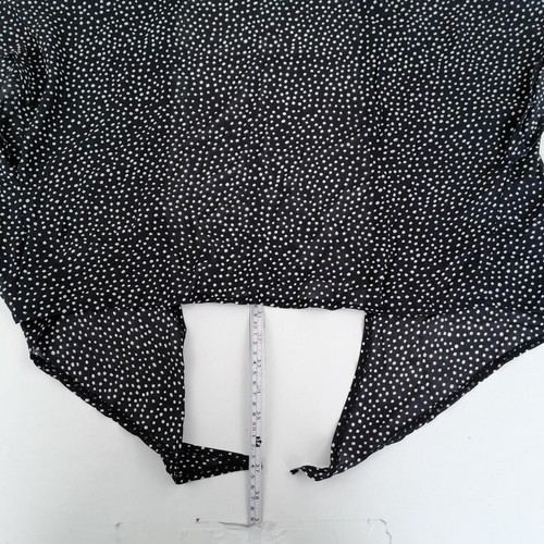 Boux Avenue Top 8 Black Womens Short Sleeve Tie Front Crop - Picture 10 of 10