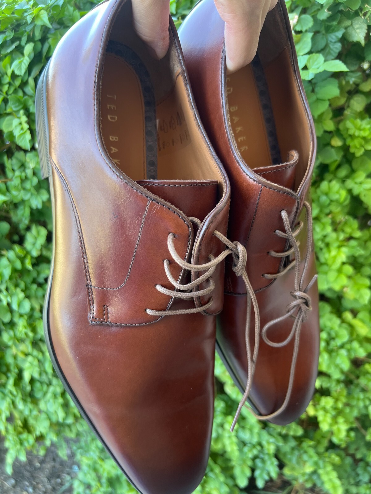 Men's Dress Shoes Ted Baker London Watele Leather Derby in Tan Size US 11.5