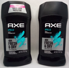 Lot of 2 Axe Antiperspirant Apollo 48 Hour Fresh  Dry 2.7 oz Expired 3/2025