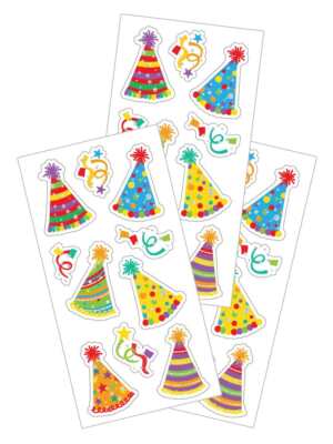Birthday Party Celebration Hats Stickers Planner Supply Craft Scrapbook  Favors