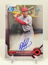 2022 Bowman Chrome 1st Ricardo Cabrera Base Auto Reds HOT ROOKIE RC Autograph C3