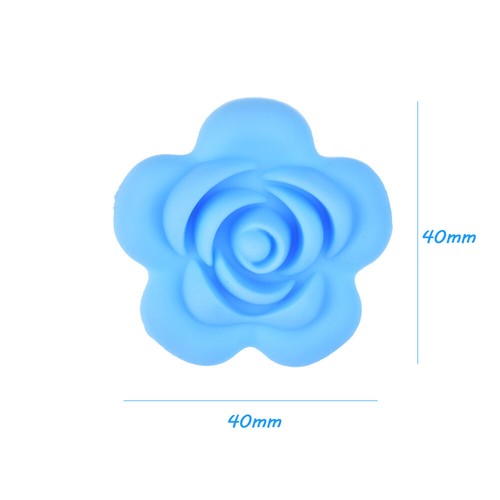 10 Pcs Flower Rose Shape Silicone Jewellery Beads DIY Crafts Food Grade Quality - Picture 5 of 17