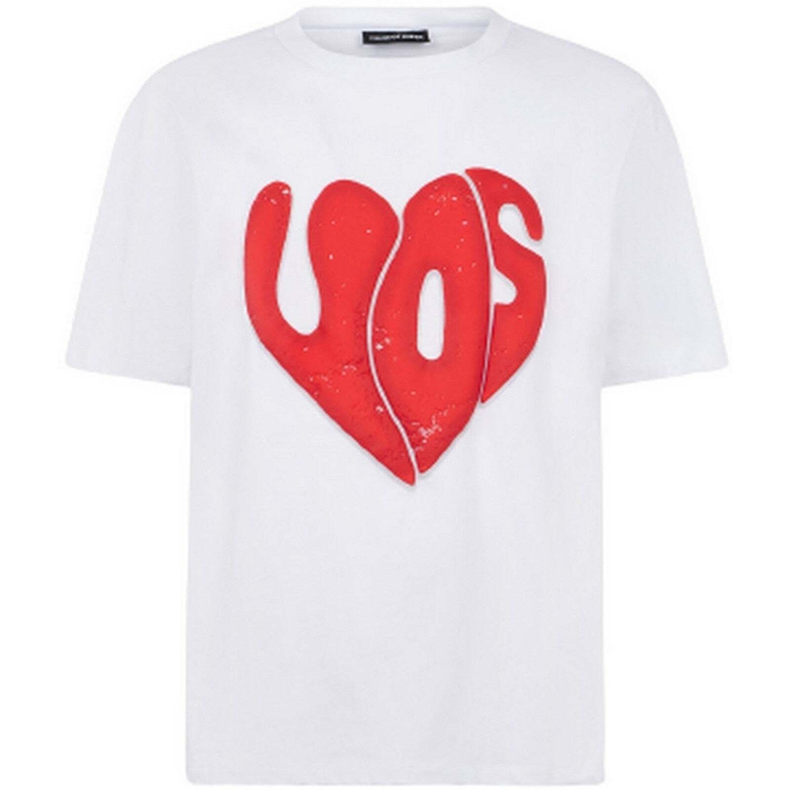 Image of T-shirt Uomo Vision of Super - Off White Tshirt With Puffy Vos Print - Bianco