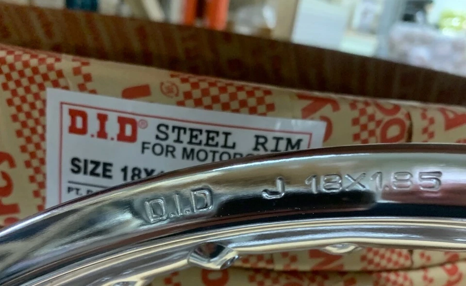 HONDA CB350 CB350G SL350 DID D.I.D. ЗАДНЕЕ КОЛЕСО 1,85 ХРОМИРОВАННЫЙ ОБОД 18 ДЮЙМОВ 36 ОТВЕРСТИЙ - Изображение 3 из 4