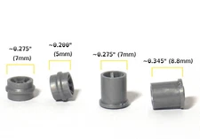 4 BTO Newly Made Aurora G+ G-PLUS HO Slot Car FRONT+REAR Wheels 8894 8893 Silver