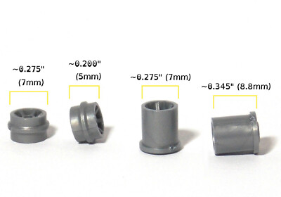 4 BTO Newly Made Aurora G+ G-PLUS HO Slot Car FRONT+REAR Wheels 8894 8893 Silver