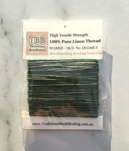 100% Pure Linen Thread- Waxed- 18/3 No.18 Cord 3- Approx 1mm thick- 22 options - Picture 15 of 30