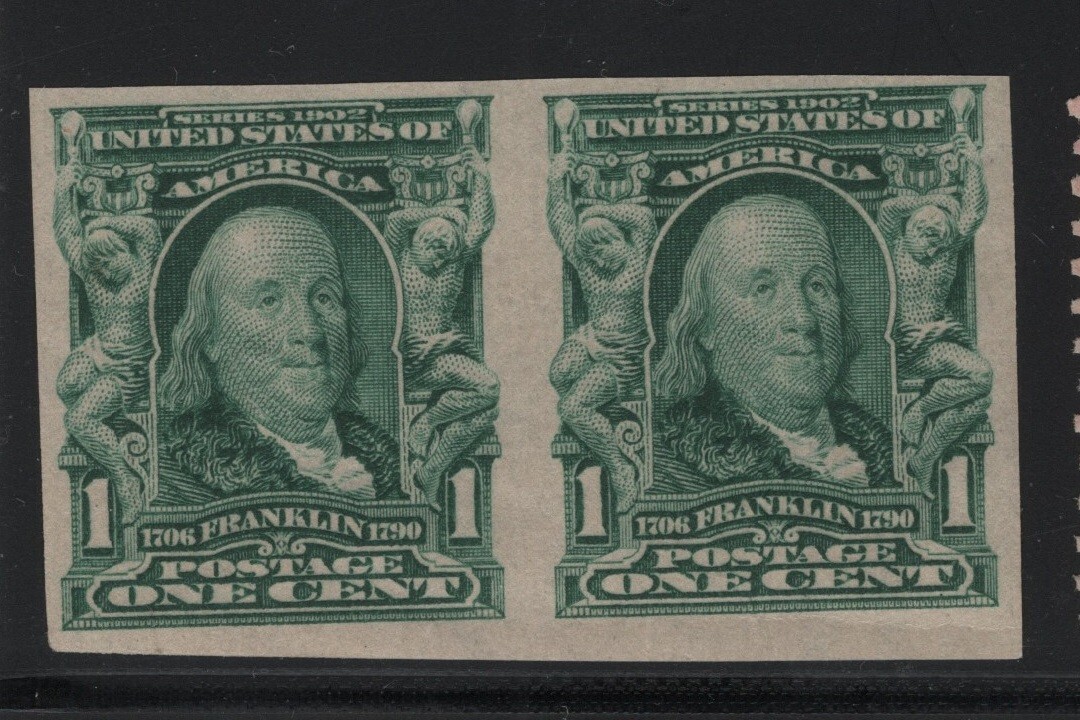 314 Pair VF original gum mint never hinged nice color cv $ 60 ! see pic ...