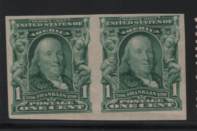 314 Pair VF original gum mint never hinged nice color cv $ 60 ! see pic ...